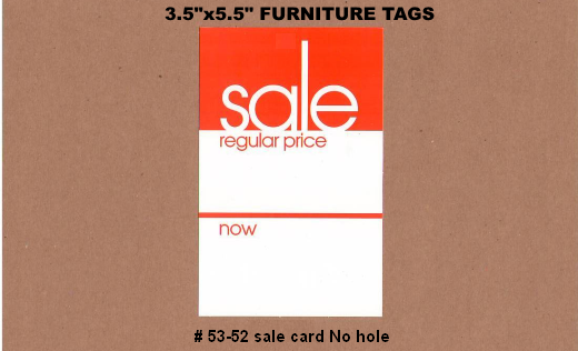 Clearance Sale Tag With Regular/Now Price