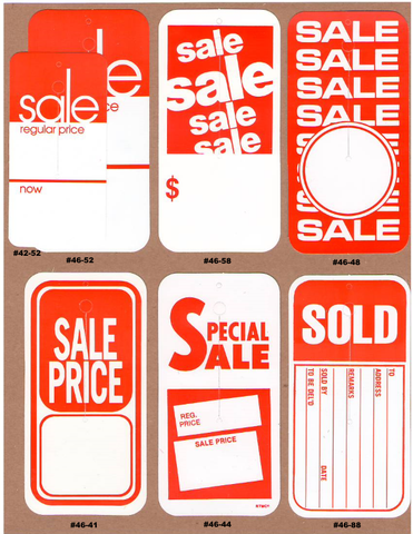 14 Sheets Of New Vintage KMart Price Tag Stickers. 392 Total Code  092-0713-113
