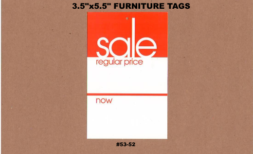 Furniture Sales Tags
